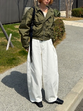 「アイテム（MA-1）」を使った、Kumika☆さん（レディース・158cm）の春コーディネート