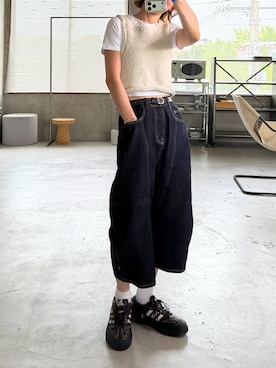 「adidas originals」｜Kumika☆さん（レディース・158cm）の夏コーディネート