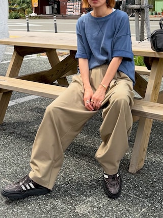 「adidas Originals(アディダスオリジナルス)のadidas Originals SAMBA LX FREIZEIT SFTM KI4762(スニーカー)」を使った、Kumika☆さん(レディース・158cm)の夏コーディネート