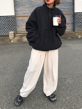 「ASICS（アシックス）のアイテム」を使った、Kumika☆さん（レディース・158cm）の冬コーディネート