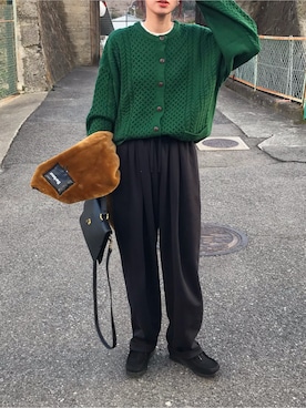 「UNIQLO U」｜「アイテム（ブーツ）」を使った、Kumika☆さん（レディース・158cm）の冬コーディネート