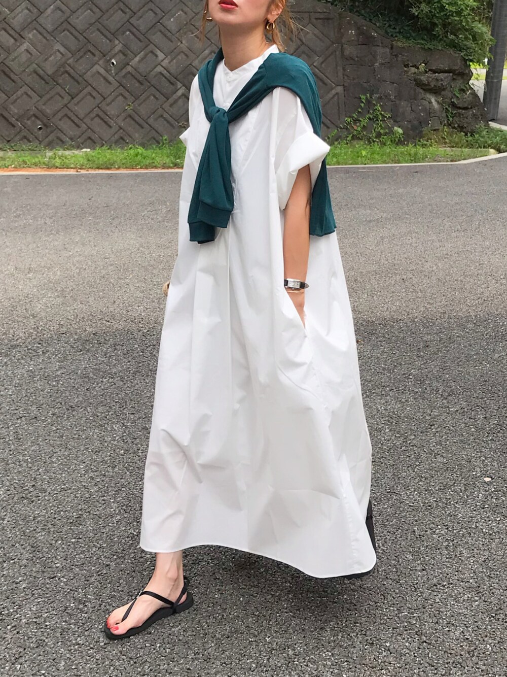 6（ロク）の「＜6(ROKU)＞COTTON NYLON SHEER HENLY NECK PULLOVER
