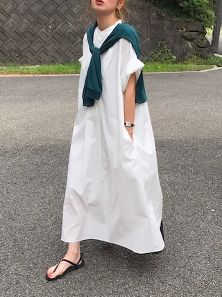 6（ロク）の「＜6(ROKU)＞COTTON NYLON SHEER HENLY NECK