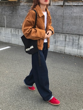 「アイテム（ブルゾン）」を使った、Kumika☆さん（レディース・158cm）の秋コーディネート