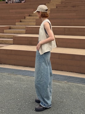 「adidas Originals（アディダスオリジナルス）のadidas Originals SAMBA LX FREIZEIT SFTM KI4762（スニーカー、ブラウン系）」を使った、Kumika☆さん（レディース・158cm）の春コーディネート