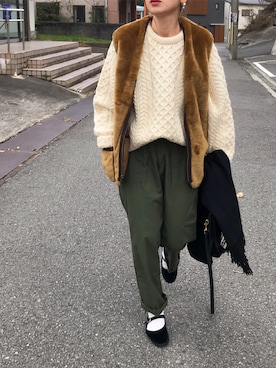 「mimi（ミミ）のアイテム」を使った、Kumika☆さん（レディース・158cm）の冬コーディネート