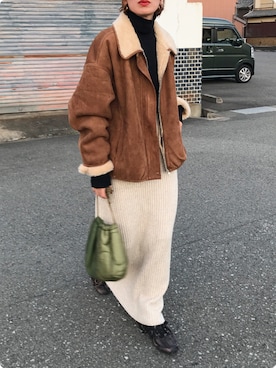 「アイテム（ジャケット/アウター）」を使った、Kumika☆さん（レディース・158cm）の冬コーディネート