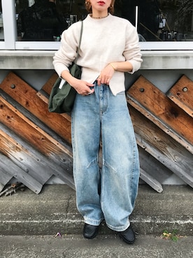 「LOEWE（ロエベ）のアイテム」を使った、Kumika☆さん（レディース・158cm）の冬コーディネート