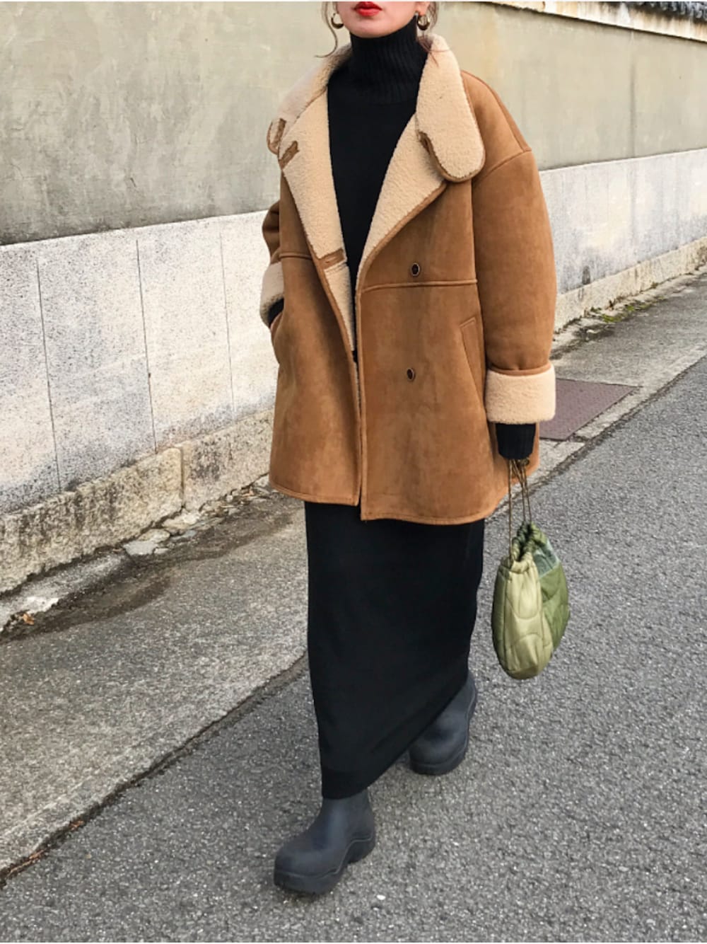 everyday i like ムートンチェスターコート everyday i like ムートンチェスターコート everyday i like