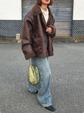 「LOEWE（ロエベ）のアイテム」を使った、Kumika☆さん（レディース・158cm）の冬コーディネート