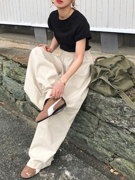 「PUMA（プーマ）のアイテム」を使った、Kumika☆さん（レディース・158cm）の春コーディネート