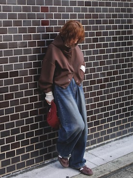 「アイテム（キャップ）」を使った、Kumika☆さん（レディース・158cm）の秋コーディネート