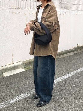 「アイテム（ベルト）」を使った、Kumika☆さん（レディース・158cm）の秋コーディネート