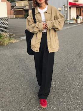 「アイテム（ベルト）」を使った、Kumika☆さん（レディース・158cm）の秋コーディネート