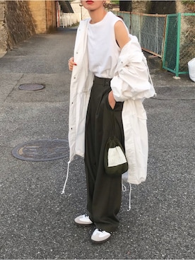 「BATONER（バトナー）のアイテム」を使った、Kumika☆さん（レディース・158cm）の春コーディネート