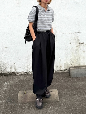 「adidas Originals（アディダスオリジナルス）のadidas Originals SAMBA LX FREIZEIT SFTM KI4762（スニーカー、ブラウン系）」を使った、Kumika☆さん（レディース・158cm）の夏コーディネート