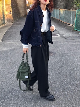 Kumika☆さんの「THE SHINZONE WOOL TOMBOY PANTS 22AMSPA02」を使ったコーディネート