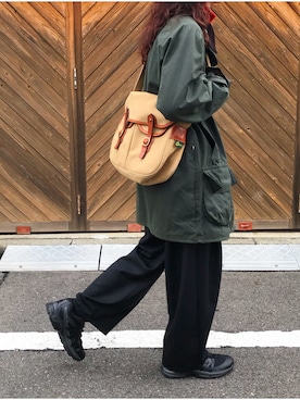 「古着女子」｜「アイテム（ブルゾン）」を使った、Kumika☆さん（レディース・158cm）の冬コーディネート
