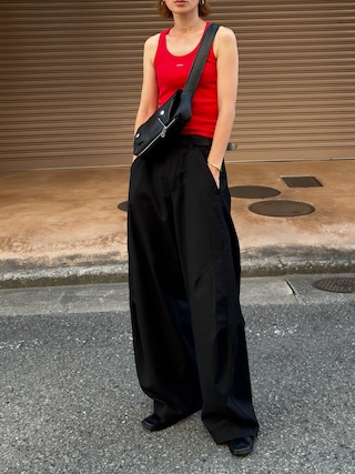 「beautiful people(ビューティフルピープル)のexcerption riders flap shoulder bag(ショルダーバッグ)」を使った、Kumika☆さん(レディース・158cm)の夏コーディネート