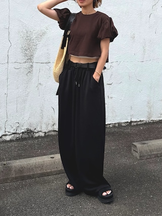 「UGG（アグ）のUGG / Goldenstar Hi Cutout Slide（サンダル）」を使った、Kumika☆さん（レディース・158cm）の夏コーディネート