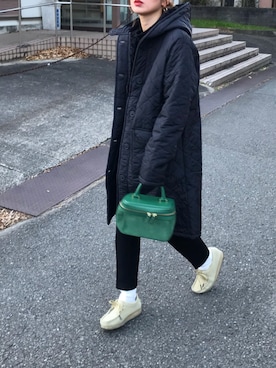 「chiiiibag」｜「アイテム（モカシン/デッキシューズ）」を使った、Kumika☆さん（レディース・158cm）の冬コーディネート