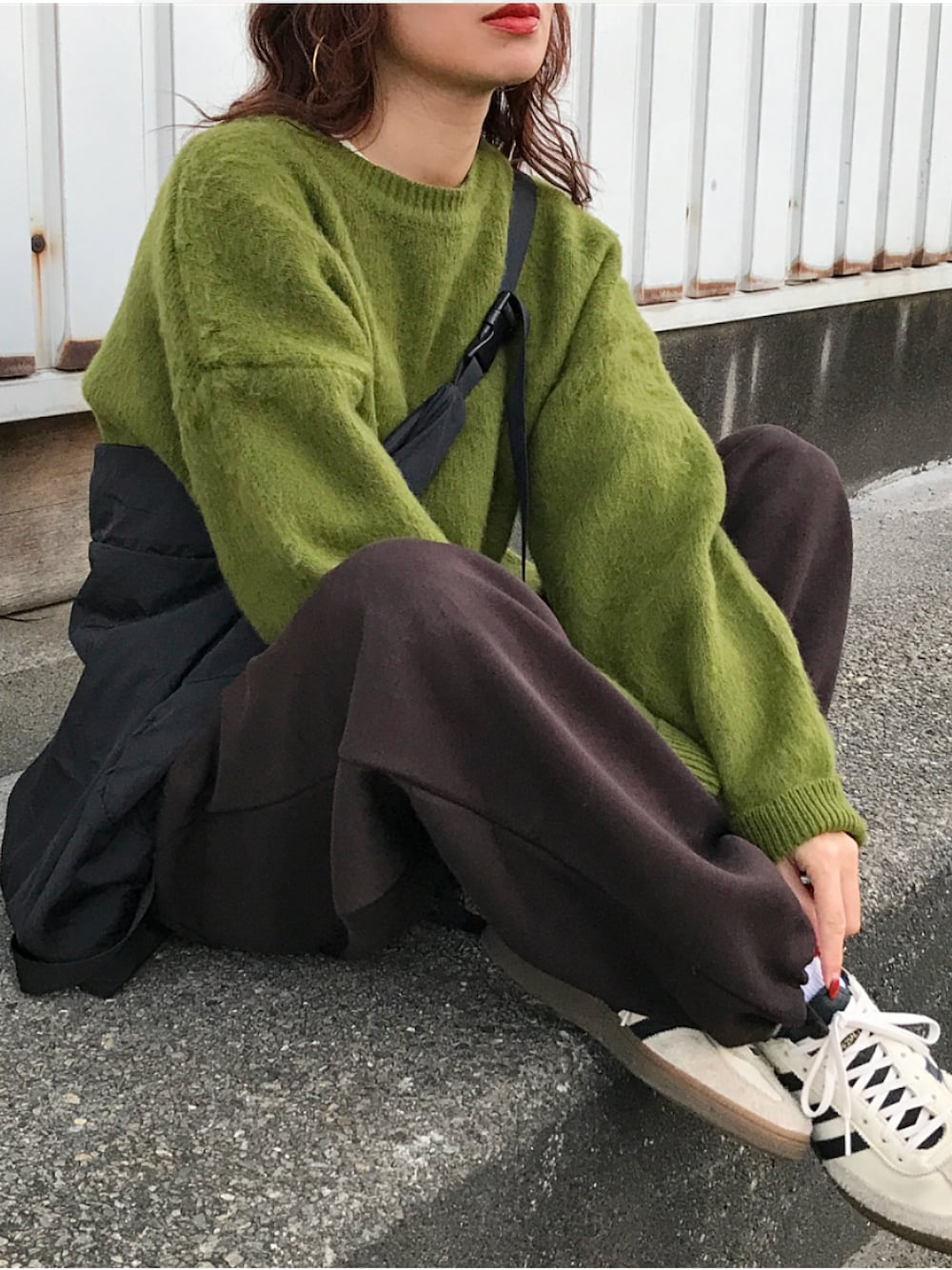 ゴ*ス様 8G SHOOT セーター カーキ XL Kumika☆｜kleeのニット/セーターを使ったコーディネート - WEAR