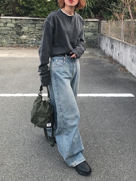 「NIKE（ナイキ）のアイテム」を使った、Kumika☆さん（レディース・158cm）の冬コーディネート