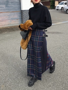 「mimi（ミミ）のアイテム」を使った、Kumika☆さん（レディース・158cm）の秋コーディネート