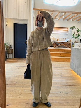 「アイテム（カーディガン/ボレロ）」を使った、Kumika☆さん（レディース・158cm）の冬コーディネート