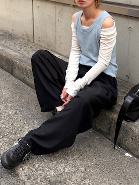 「ブルー」｜Kumika☆さん（レディース・158cm）の春コーディネート