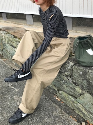 「NIKE(ナイキ)のASTROGRABBER SE IQ3411-010(スニーカー)」を使った、Kumika☆さん(レディース・158cm)の春コーディネート