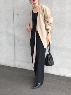 「SCYE BASICS（サイベーシックス）のアイテム（ショルダーバッグ）」を使った、Kumika☆さん（レディース・158cm）の春コーディネート