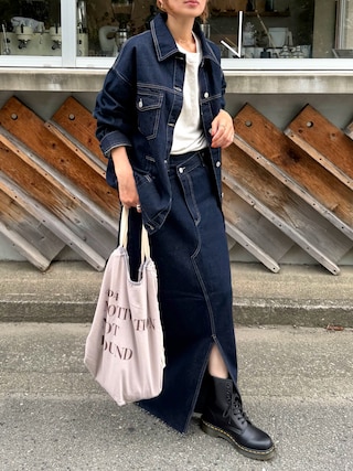 「Dr. Martens(ドクターマーチン)のDr. Martens/ドクターマーチン 1460 8 ホールブーツ 10072004(ブーツ)」を使った、Kumika☆さん(レディース・158cm)の秋コーディネート