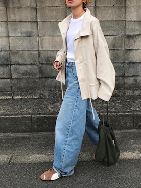 「PUMA（プーマ）のアイテム」を使った、Kumika☆さん（レディース・158cm）の春コーディネート