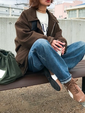 「PUMA(プーマ)のアイテム」を使った、Kumika☆さん(レディース・158cm)の冬コーディネート