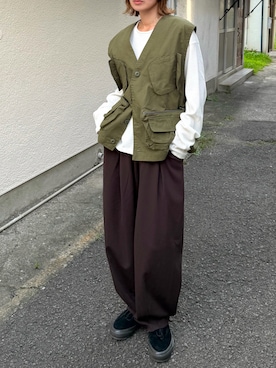「VANS（バンズ）のVANS　LX Authentic Ease/VN000EHFGBA,SAN（スニーカー、ブラック系）」を使った、Kumika☆さん（レディース・158cm）の秋コーディネート