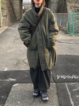 「アイテム（ダウンジャケット/コート）」を使った、Kumika☆さん（レディース・158cm）の秋コーディネート