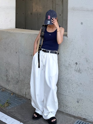 「'47(フォーティーセブン)の【47BRAND/フォーティーセブンブランド】MLB メジャーリーグ ベースボールキャップ ローキャップ(キャップ)」を使った、Kumika☆さん(レディース・158cm)の夏コーディネート
