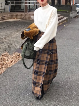 Kumika☆さんの「BARBOUR (バブアー)　WARM PILE WAISTCOAT ZIPIN LINER(MLI0004)」を使ったコーディネート