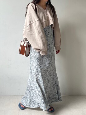 「キャミソールワンピ」｜Ayaさん（レディース・157cm）の冬コーディネート