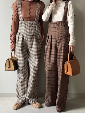 「Bab（バブ）のアイテム（サロペット/オーバーオール）」を使った、Ayaさん（レディース・157cm）の夏コーディネート