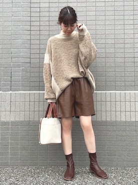 「Bab（バブ）のアイテム」を使った、Ayaさん（レディース・157cm）の秋コーディネート