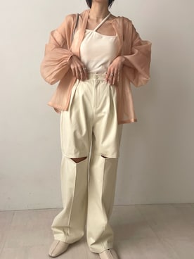 「ほめられ本命コーデ」｜「アイテム（キャミソール）」を使った、Ayaさん（レディース・157cm）の冬コーディネート