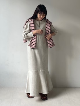 「Bab（バブ）のアイテム（ワンピース/ドレス）」を使った、Ayaさん（レディース・157cm）の冬コーディネート