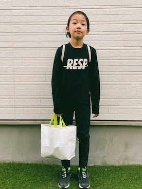 「Handmade（ハンドメイド）のアイテム」を使った、eightmaaanさん（キッズ・134cm）の春コーディネート