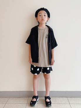 「こども ビームス（コドモビームス）のアイテム（パンツ）」を使った、eightmaaanさん（キッズ・132cm）の夏コーディネート