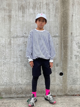「jeans-b（ジーンズベー）のアイテム」を使った、eightmaaanさん（キッズ・140cm）の秋コーディネート