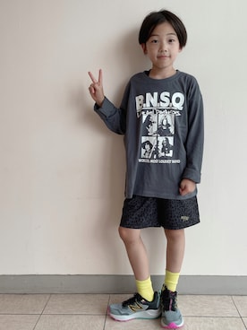 「RE/SP（アールイーエスピー）のアイテム（パンツ）」を使った、eightmaaanさん（キッズ・132cm）の夏コーディネート