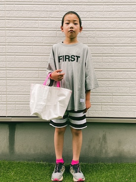 「Handmade（ハンドメイド）のアイテム」を使った、eightmaaanさん（キッズ・134cm）の春コーディネート