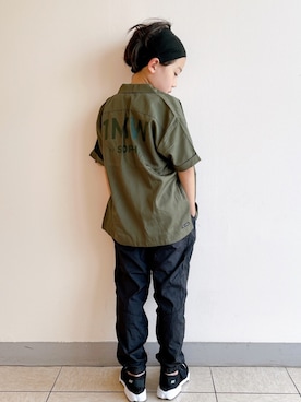 「こども ビームス（コドモビームス）のアイテム（パンツ）」を使った、eightmaaanさん（キッズ・132cm）の夏コーディネート